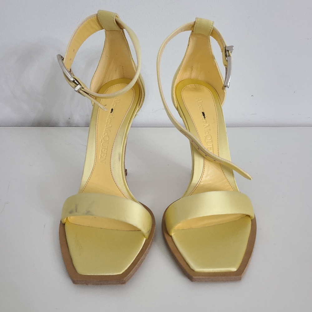Alexander Mcqueen Yellow Strap Heels
